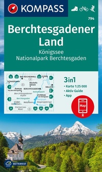 Abbildung von: KOMPASS Wanderkarte 794 Berchtesgadener Land, Königssee, Nationalpark Berchtesgaden 1:25.000 - KOMPASS-Karten