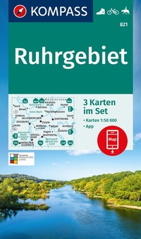 Abbildung von: KOMPASS Wanderkarten-Set 821 Ruhrgebiet (3 Karten) 1:50.000 - KOMPASS-Karten