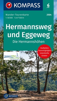 Abbildung von: KOMPASS Wander-Tourenkarte Hermannsweg und Eggeweg, Die Hermannshöhen 1:50.000 - KOMPASS-Karten