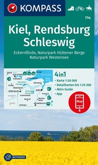 Abbildung von: KOMPASS Wanderkarte 714 Kiel, Rendsburg, Schleswig 1:50.000 - KOMPASS-Karten