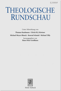 Abbildung von: Theologische Rundschau (ThR) - Mohr Siebeck