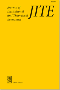 Abbildung von: Journal of Institutional and Theoretical Economics (JITE) - Mohr Siebeck