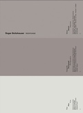 Cover: Roger Boltshauser - Response - Park Books