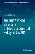 Cover: The Institutional Structure of Macroprudential Policy in the UK - Springer