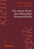 Cover: Die neuen Texte der Deutschen Versnovellistik - Schwabe Verlag GmbH