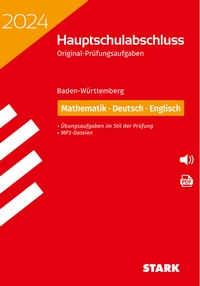 Abbildung von: STARK Original-Prüfungen Hauptschulabschluss 2024 - Mathematik, Deutsch, Englisch 9. Klasse - BaWü - Stark Verlag