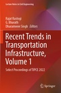 Cover: Recent Trends in Transportation Infrastructure, Volume 1 - Springer