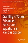 Cover: Stability of Some Advanced Functional Equations in Various Spaces - Springer