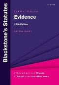 Cover: Blackstone's Statutes on Evidence - Oxford University Press
