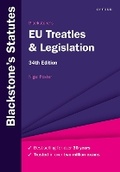 Cover: Blackstone's EU Treaties & Legislation - Oxford University Press