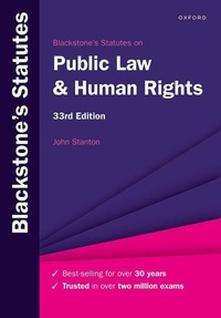 Abbildung von: Blackstone's Statutes on Public Law & Human Rights - Oxford University Press