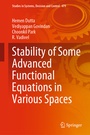 Cover: Stability of Some Advanced Functional Equations in Various Spaces - Springer