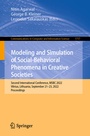 Cover: Modeling and Simulation of Social-Behavioral Phenomena in Creative Societies - Springer