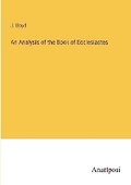 Cover: An Analysis of the Book of Ecclesiastes - Anatiposi Verlag