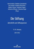 Cover: Die Stiftung - Peter Lang Verlag