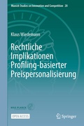 Cover: Rechtliche Implikationen Profiling-basierter Preispersonalisierung - Springer