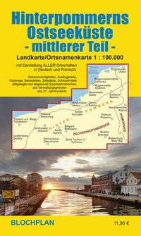 Abbildung von: Landkarte Hinterpommerns Ostseeküste - mittlerer Teil - BLOCHPLAN