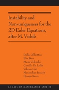 Cover: Instability and Non-uniqueness for the 2D Euler Equations, after M. Vishik - Princeton University Press