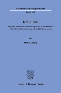 Abbildung von: Droit local. - Duncker & Humblot