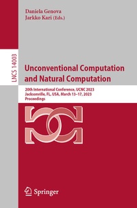 Enlarge image Cover: Unconventional Computation and Natural Computation - Springer