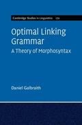 Cover: Optimal Linking Grammar: Volume 170 - Cambridge University Press