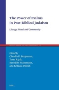 Cover: The Power of Psalms in Post-Biblical Judaism - Brill