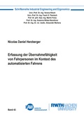 Cover: Erfassung der &Uuml;bernahmef&auml;higkeit von Fahrpersonen im Kontext des automatisierten Fahrens - Shaker