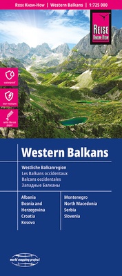 Abbildung von: Reise Know-How Landkarte Westliche Balkanregion / Western Balkans (1:725.000) - Reise Know-How Verlag Peter Rump GmbH