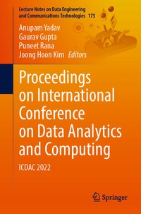 Enlarge image Cover: Proceedings on International Conference on Data Analytics and Computing - Springer