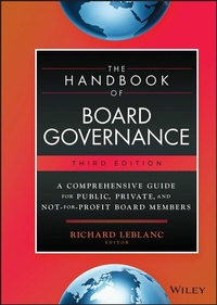 Enlarge image Cover: The Handbook of Board Governance - Wiley