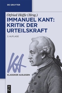 Bild vergrößern Bild: Immanuel Kant: Kritik der Urteilskraft - De Gruyter
