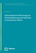Cover: Automatisierte Erkennung von Standardisierung und Variation in juristischen Texten - Nomos