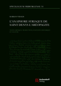 Abbildung von: L'anaphore syriaque de saint Denys l'Aréopagite - Aschendorff