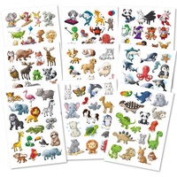 Abbildung von: 150 hautfreundliche Kindertattoos - Thema: Tierischer Spaß - Topulo Verlag