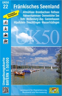 Abbildung von: UK50-22 Fränkisches Seenland - Landesamt für Digitalisierung, Breitband und Vermessung, Bayern