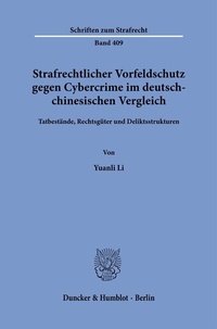 Abbildung von: Strafrechtlicher Vorfeldschutz gegen Cybercrime im deutsch-chinesischen Vergleich. - fibre