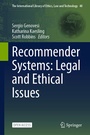 Cover: Recommender Systems: Legal and Ethical Issues - Springer