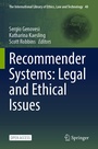 Cover: Recommender Systems: Legal and Ethical Issues - Springer