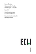 Cover: Zur Einsteinschen Relativit&auml;tstheorie - Meiner