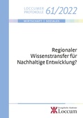 Cover: Regionaler Wissenstransfer f&uuml;r Nachhaltige Entwicklung? - Evangelische Akademie Loccum