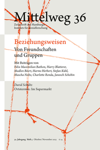 Abbildung von: Beziehungsweisen. Von Freundschaften und Gruppen - Hamburger Edition
