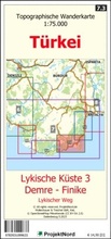 Abbildung von: Lykische Küste 3 - Demre - Finike - Lykischer Weg - Topographische Wanderkarte 1:75.000 Türkei (Blatt 7.3) - MapFox / Projekt Nord