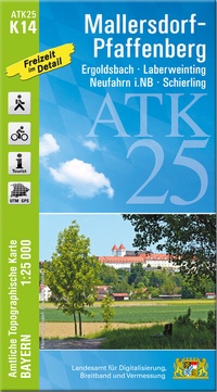 Abbildung von: ATK25-K14 Mallersdorf-Pfaffenberg (Amtliche Topographische Karte 1:25000) - Landesamt für Digitalisierung, Breitband und Vermessung, Bayern