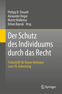 Abbildung von: Der Schutz des Individuums durch das Recht - Springer