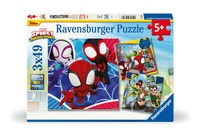 Abbildung von: Kinderpuzzle 3x49 Teile - Spider-Man - Spideys Abenteuer - Ravensburger