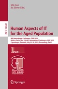 Cover: Human Aspects of IT for the Aged Population - Springer