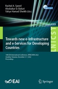 Cover: Towards new e-Infrastructure and e-Services for Developing Countries - Springer