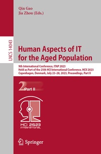 Abbildung von: Human Aspects of IT for the Aged Population - Springer