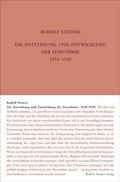 Cover: Die Entstehung und Entwicklung der Eurythmie 1918-1920 - Rudolf Steiner Verlag
