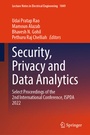 Cover: Security, Privacy and Data Analytics - Springer